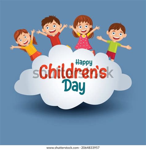 Happy Childrens Day Background Greetings Happy Stock Vector Royalty