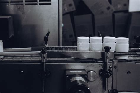 Pharmaceutical Packaging Assembly Line Stock Image Image Of Bottle