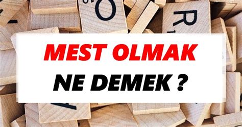 Mest olmak Ne Demek TDKya Göre Mest olmak Sözlük Anlamı Nedir Tdk