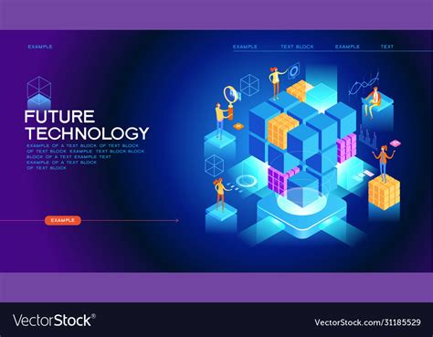 Future technology web banner Royalty Free Vector Image