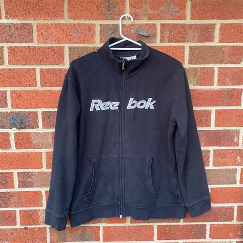 Vintage Reebok Full Zip Jumper Design Classic Depop