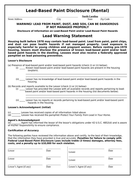 Nc Lead Based Disclosure Complete With Ease AirSlate SignNow