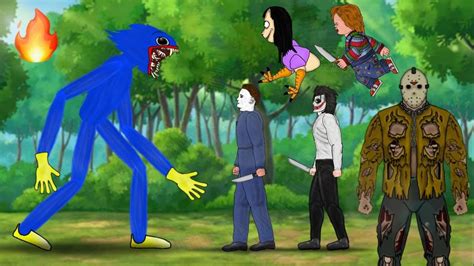 Battle Of Huggy Wuggy Vs Jason Voorhees Jeff The Killer Momo Michael