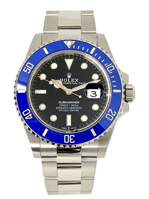 Rolex Lb Submariner Date White Gold Smurf Mm