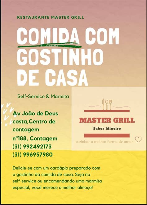 Menu At MASTERGRILL SABOR MINEIRO RESTAURANTE LTDA Contagem