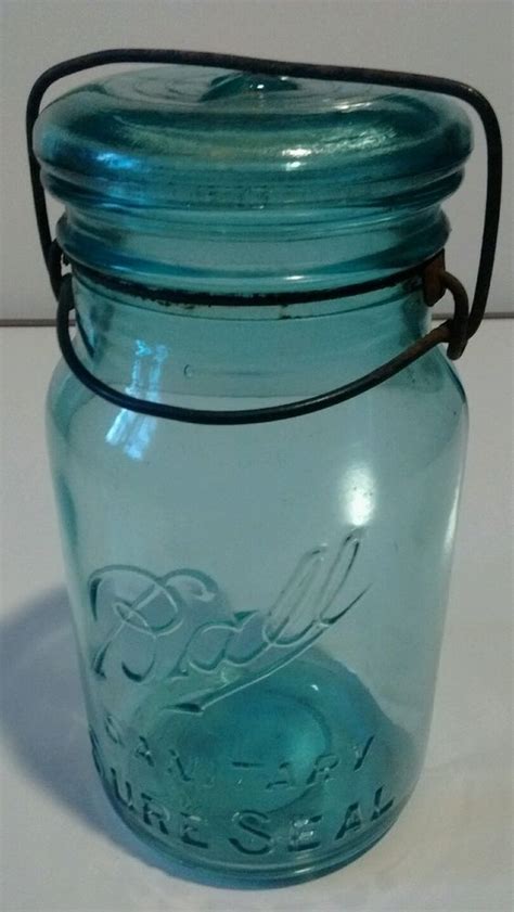 Antique Sanitary Sure Seal Ball Jar 1913 Old Style Lightning Closure