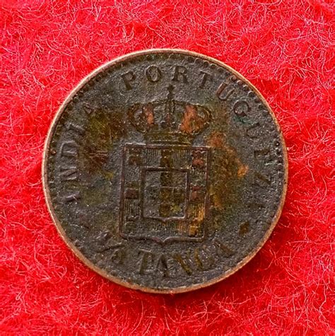 India Portuguese 1 8 Tanga Carlos I Lisboa Mint Coin BidCurios