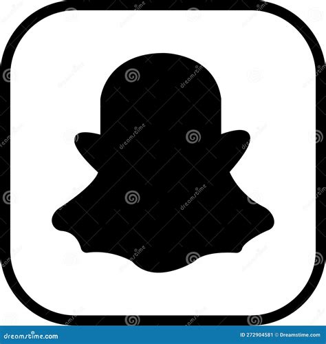 Snapchat Logo Messenger Icon Realistic Social Media Logotype Editorial