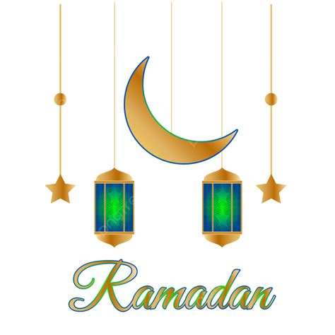 Ramadan Moon Star Vector Hd Png Images Ramadan Lantern With Golden