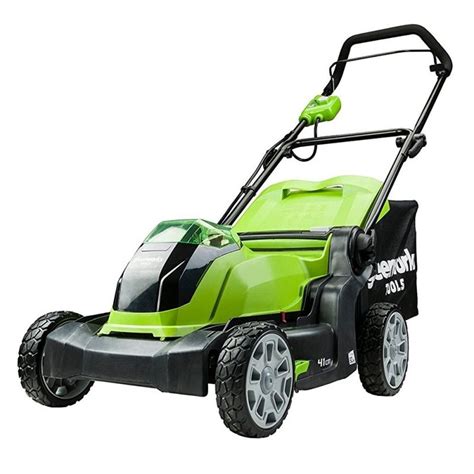 Greenworks 40v 41cm Rechargeable Lawnmower 2 X Batteries Steam And Moorland Garden Centre