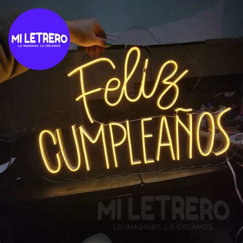 Letrero Luminoso Feliz Cumplea Os Neon Led Para Eventos