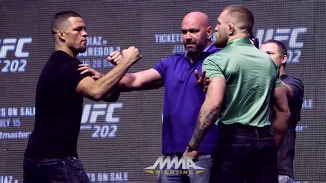 Ufc Nate Diaz Vs Conor Mcgregor Staredown Youtube