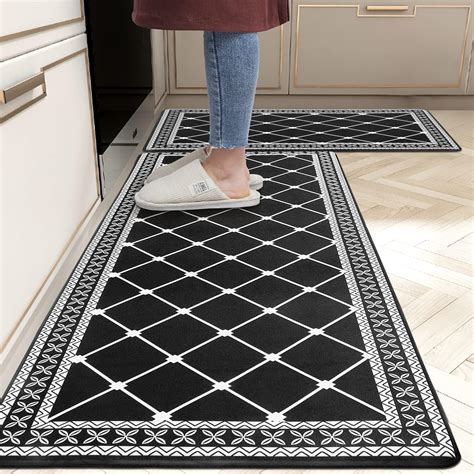 HEBE Anti Fatigue Kitchen Rug Sets 2 Pieces Thick Cushioned Kitchen