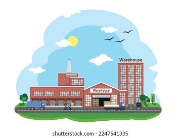 Concept Warehouse Background Stock Vector (Royalty Free) 2247541335 ...