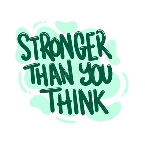 Stronger Than You Think Quote Text Typography Design Graphic Vector