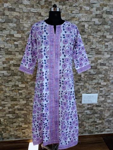 Hand Block Printed Cotton Anarkali Kurti At Rs In Jaipur Id