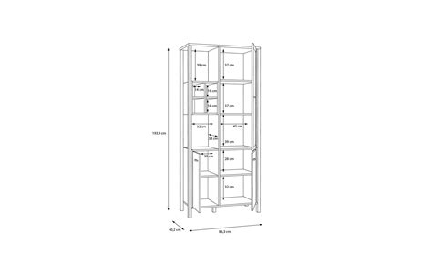 High Rock Vitrina 3 Vrata 6 Otvora 86x40x194 Cm Emmezeta Webshop