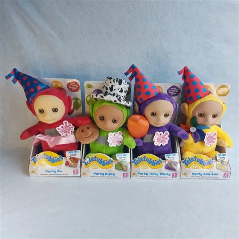 Teletubbies Party Plush Bundle X Tinky Winky Dipsy Laa Laa Po Talking