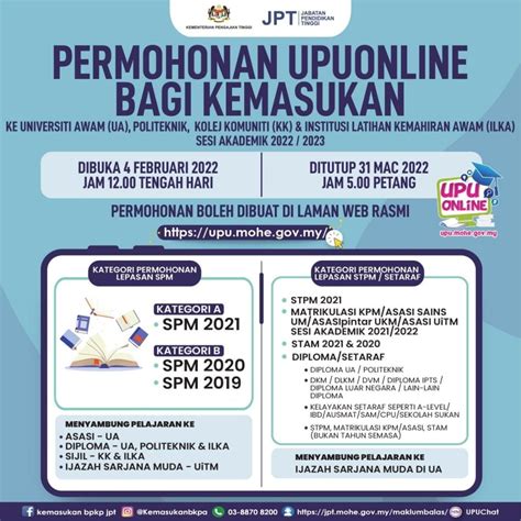 Permohonan Upu Online Bagi Sesi Kemasukan