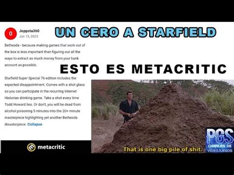 UN CERO A STARFIELD EN METACRITIC 3 MESES ANTES DE SALIR YouTube