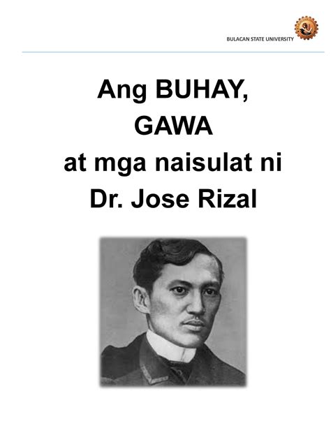 Module 1 Short Description Ang BUHAY GAWA At Mga Naisulat Ni Dr