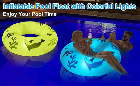 Amazon Deeprbetter Inflatable Pool Floats With Colorful Lights