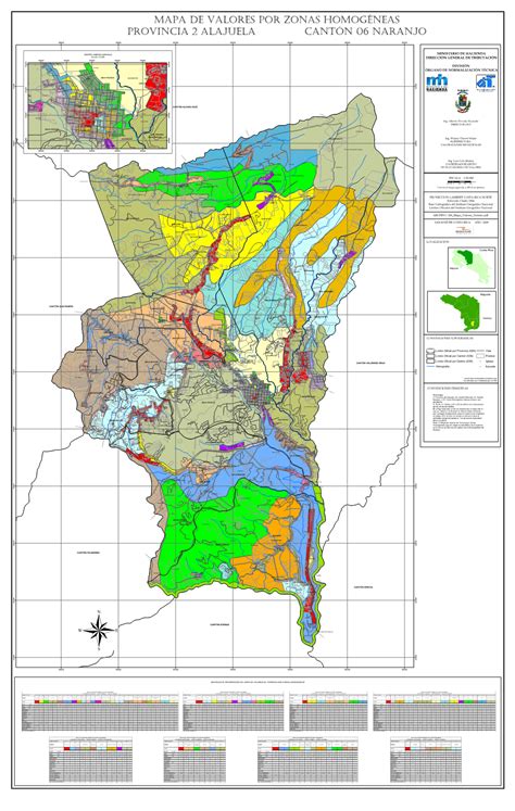 Mapa De Valores Por Zonas Homogéneas Provincia 2 Alajuela Cantón 06