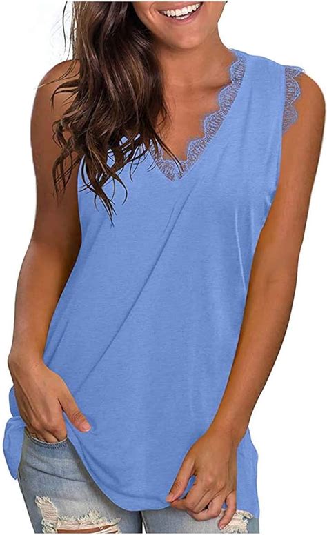 Damen Shirt Rmellose Sexy Elegant Basic Sommer Tanktop Lange Hemd