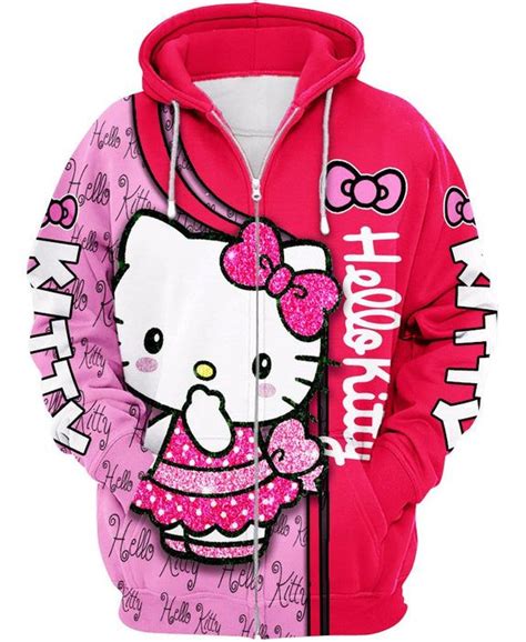 Hello Kitty Zip Up Hoodie Hello Kitty Clothes Kitty Clothes Hoodies