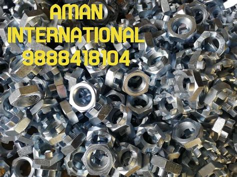 Mild Steel Drilling Hexagonal Castle Nuts Nominal Nut Diameter M