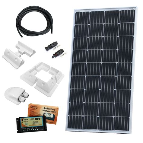 W Volt Dual Battery Solar Panel Charging Kit For Motorhome