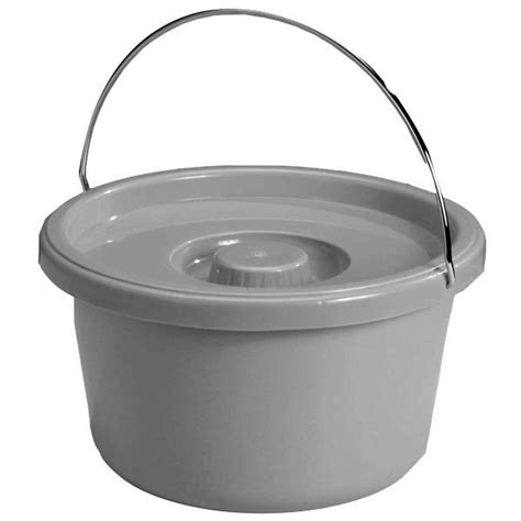 Drive Medical Commode Bucket With Handle And Cover 75 Qt