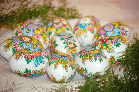 Traditional Pisanki Decorated Easter Eggs From Lamus Dworski