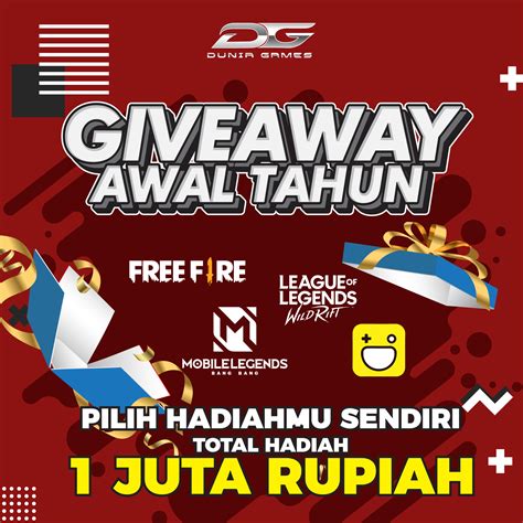 dunia games giveaway awal  hadiah voucher game sebesar  juta