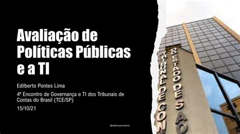 Pdf Avaliação De Políticas Públicas E A Ti Pdfslide Tips