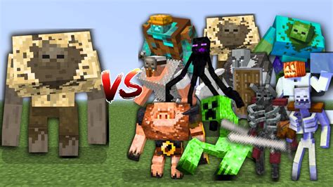 Mutant Husk Vs All Mutant Mobs In Minecraft Youtube