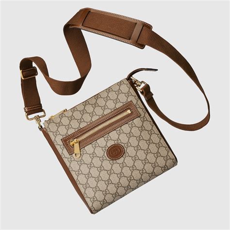 Gg Supreme Small Messenger Bag In Beige And Ebony Supreme Gucci® Us