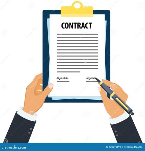 Executive Signing Contract Document Concept Stock Illustration ...