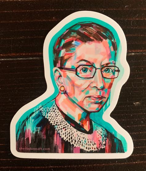 Ruth Bader Ginsburg Vinyl Sticker Notorious Rbg Etsy