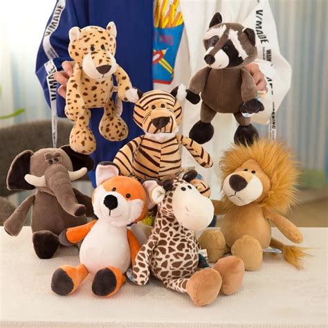 25/35cm Popular Forest Animals Stuffed Doll Plush Jungle Series Animal ...