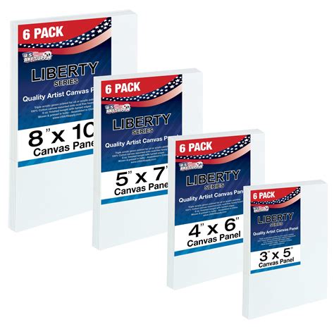 U.S. Art Supply Professional Quality Small Canvas Panel Assortment Pack ...