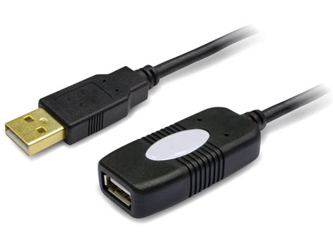 USB 2 0 Aktives Verlängerungskabel 10 m schwarz 10 0 m IUSB REP10TY