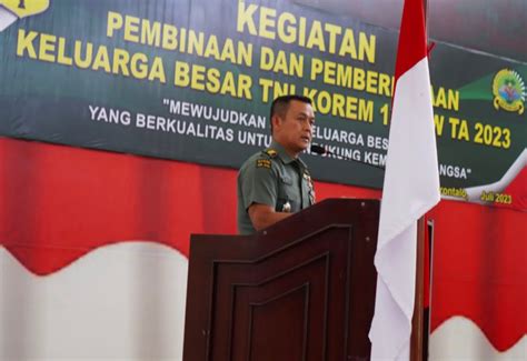 Korem 133 NW Gelar Kegiatan Pembinaan Dan Pemberdayaan KBT TA 2023