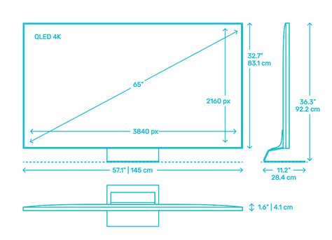 Inch Tv Dimensions And Guidelines With Drawings Off