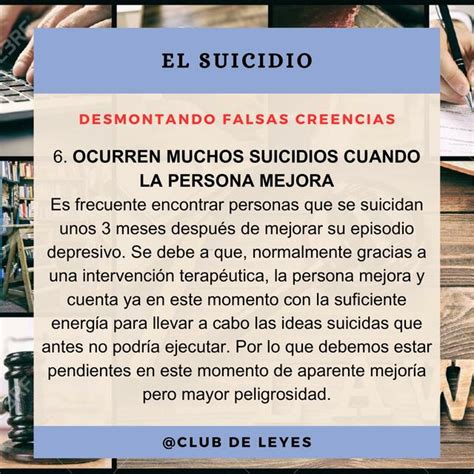 El Suicidio Desmontando Falsas Creencias Parte Club De Leyes Udocz