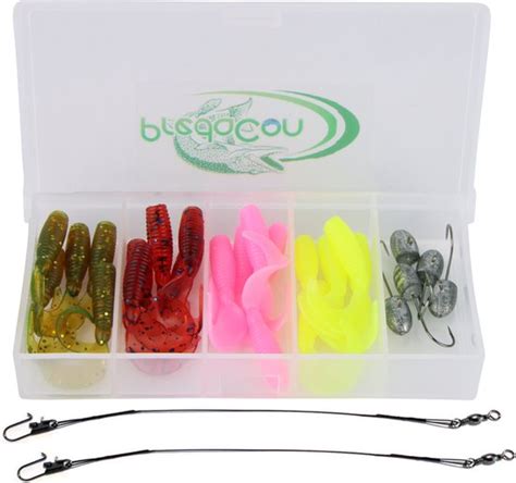 Mini Shad Box Incl Jigheads En Stalen Onderlijnen 28 Delige Set 3cm Softbaits And Bol