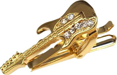 Amazon.com: Bassin and Brown Mens Guitar Tie Bar - Gold : Clothing, Shoes & Jewelry