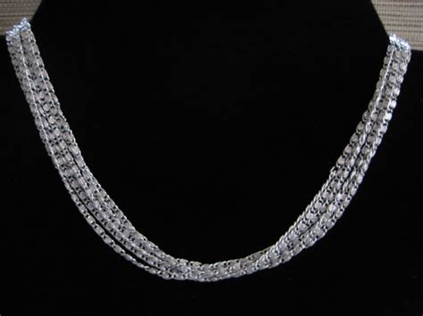 Vintage Sarah Coventry Silvery Cascade Necklace Etsy