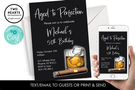 Whiskey And Cigar Party Invitation Etsy Hong Kong