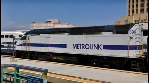 METROLINK Service Arrives At Los Angeles Union Station Shoved By MP